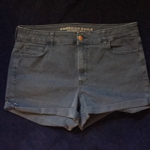 AEO Hi-Rise Shortie Jean Shorts